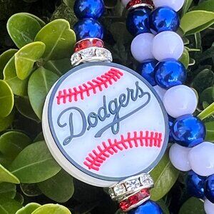 Show off your team pride on every walk with this handmade one-of-a-kind LA Dodge